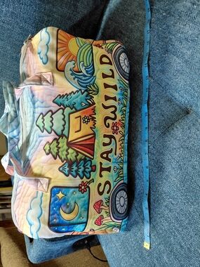 Colorful 'Stay Wild' Quilted Weekender Bag